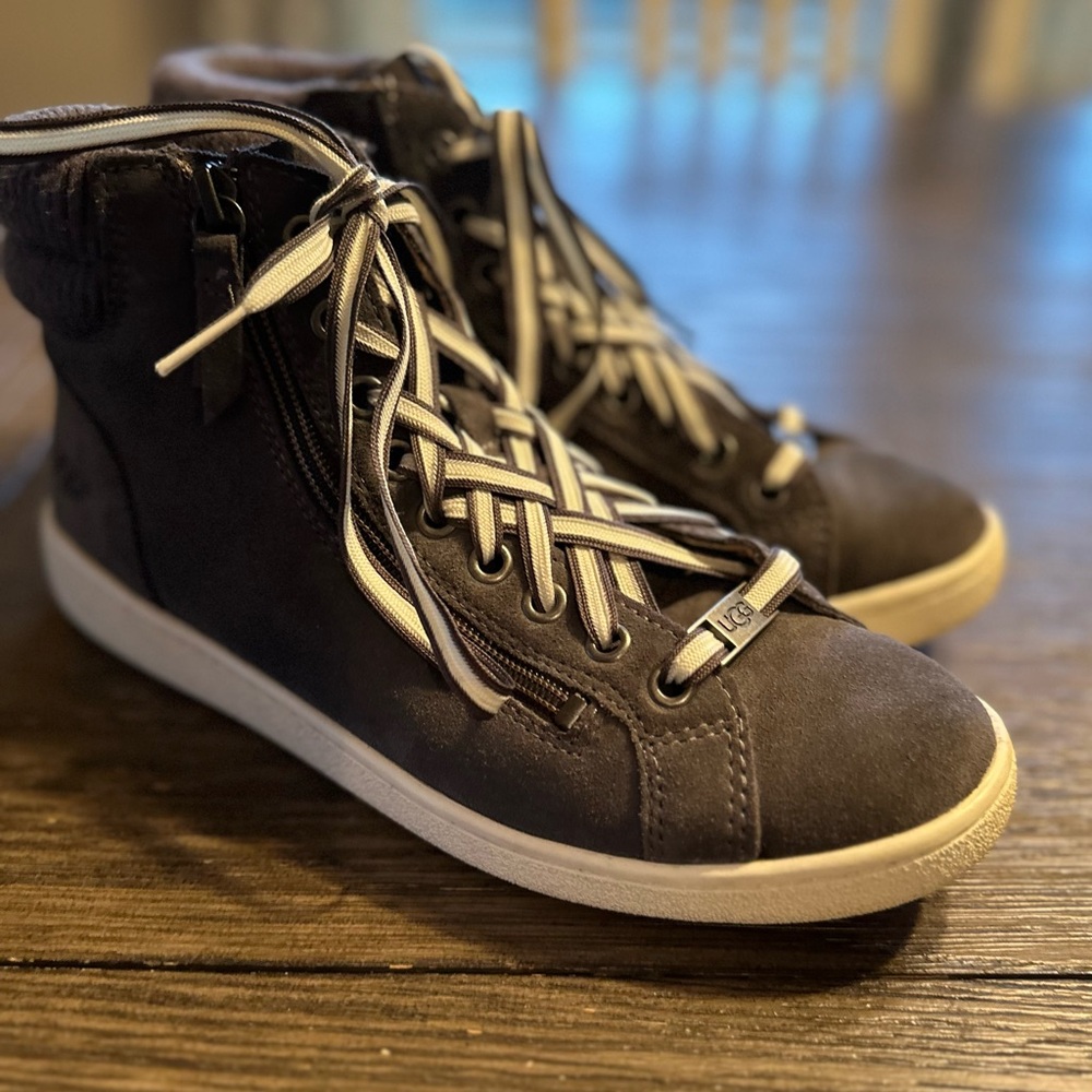 UGG Womens’s Trainer High-Top Suede Sneakers